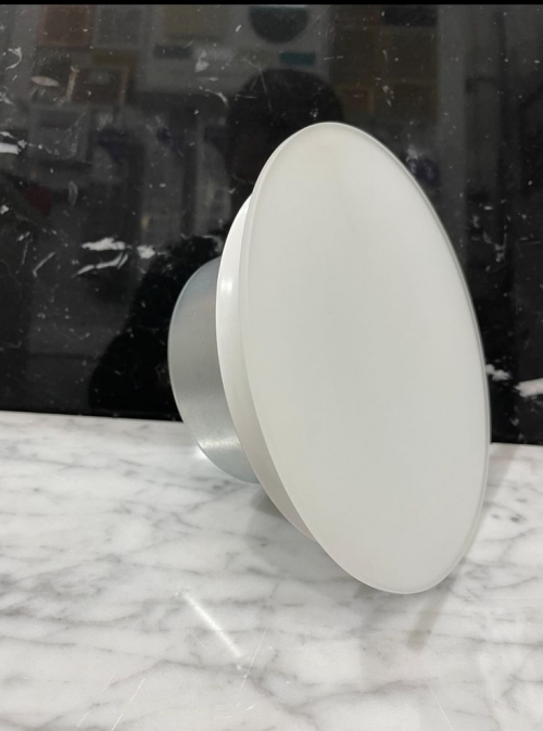 Анемостат со стеклянной внешней частью FOZA D 100 мм. Матовое стекло. RAL 9003 Круглый