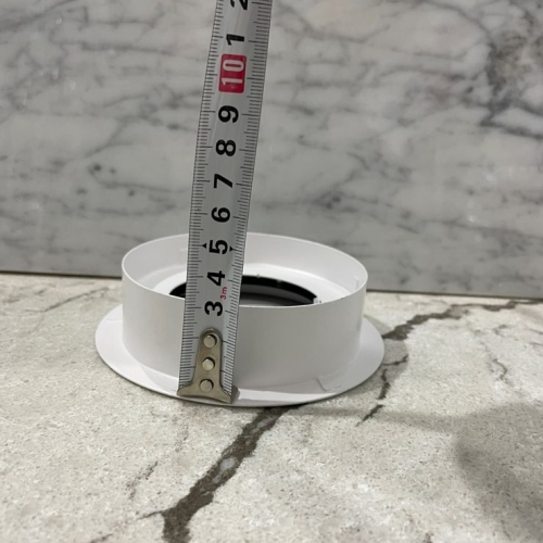 Анемостат со стеклянной внешней частью FOZA D 100 мм. Матовое стекло. RAL 9003 Круглый