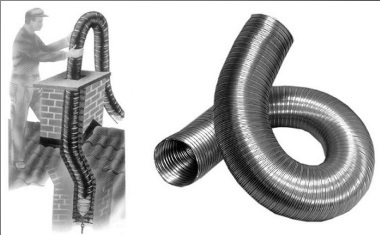 Газоход гофрированный d 200 мм (5м) из нержавеющей стали